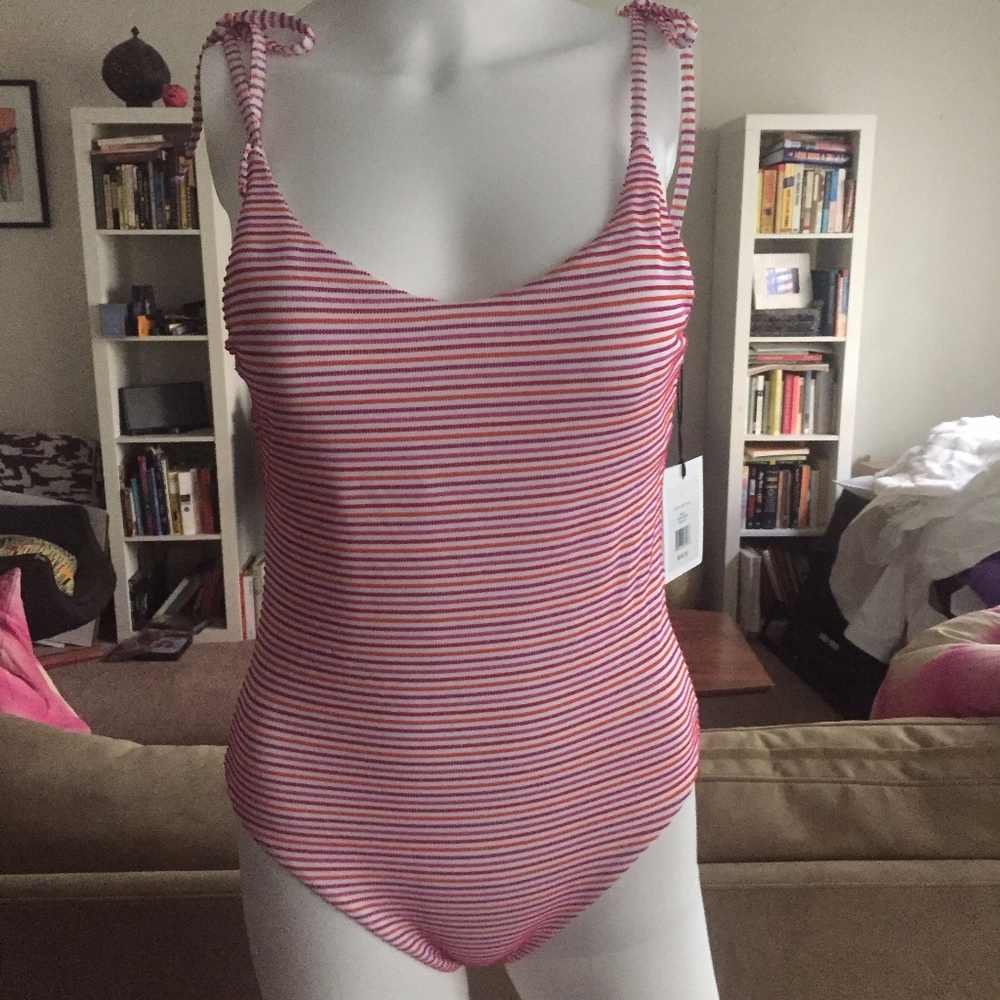 NWT Onia Multi Stripe One Piece Bathing Suit